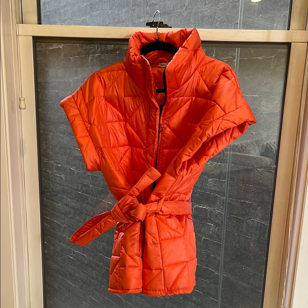 Women's Orange Puffer Jacket